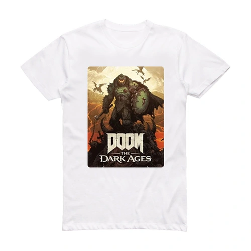 تیشرت سفید دووم Domm Dark Age
