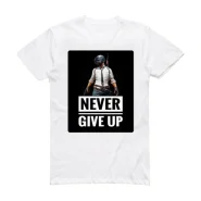 تیشرت گیمینگ سفید Never Give Up