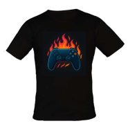 تیشرت گیمینگ دسته بازی با طراحی آتشین