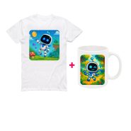 اگ و تیشرت گیمینگ استروبات از برند دیوگیم، ست جذاب مخصوص گیمرها با طراحی گرافیکی خاص و رنگ‌های فانتزی