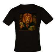 تیشرت پسرانه مشکی طرح شیر، نماد قدرت برای یک استایل خفن پسرانه