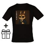 لبوبو پسرانه برای تیشرت مشکی از کاراکتر Labubu