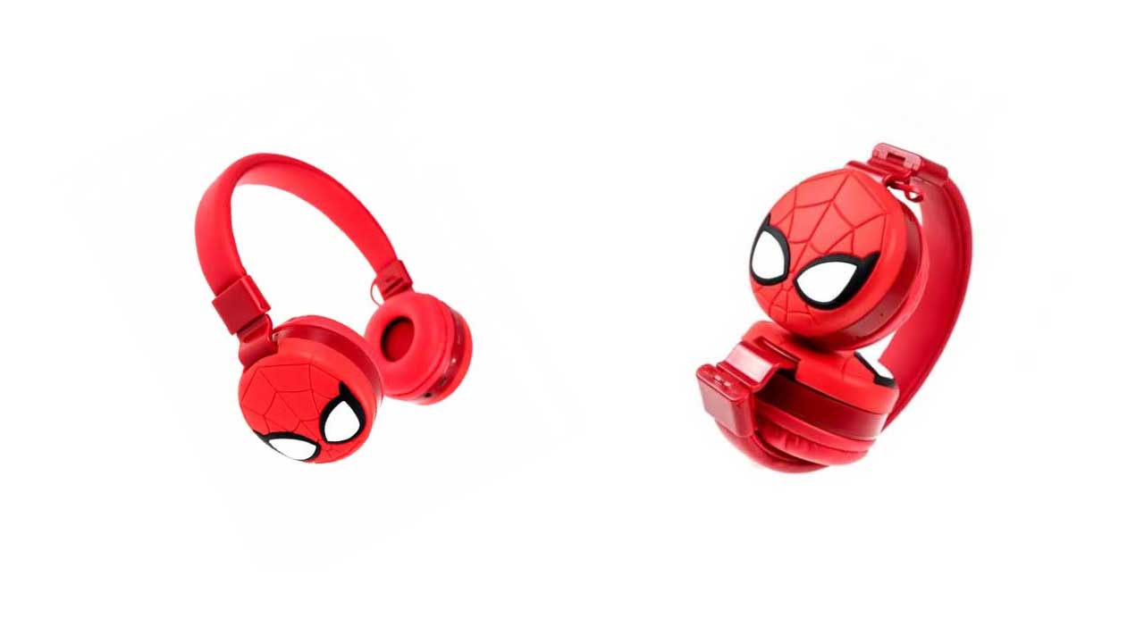 هدفون اسپایدرمن قرمز و مشکی KR-9900 با طراحی جذاب و شارژدهی 18 ساعته