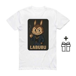 تیشرت لبوبو پسرانه سفید طرح Boy Labubu 1
